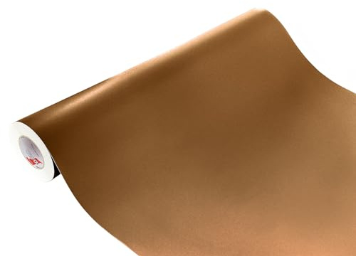 DecoMeister Möbelfolie selbstklebend 100x100 cm | Einfarbig Klebefolie für Möbel | Klebefolie Möbel - einfache Anwendung, ideal für die Renovierung von Küche oder Bad | Möbelfolie | Kupfer Matt