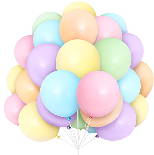 30 Pezzi Palloncini Pastello lattice Colorati Pastello 12 Pollici per Ragazze Donne Ragazzi Festa di Compleanno Matrimonio Baby Shower Rivelare il Genere Nuziale Carnevale Anniversario Decorazioni