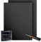 KitchenRaku Alfombrilla para horno de 32 x 50 cm, revestimiento antiadherente y resistente, accesorio de cocina indispensable para una limpieza (Negro, 2 unidades)