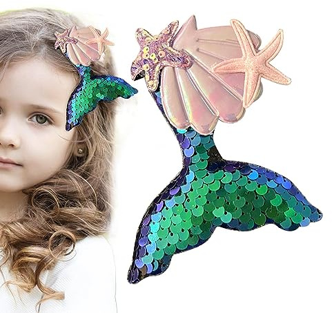 Haarspangen für Mädchen - Nette Badezimmer Haarschmuck Funkelnde Haarnadel | Glitzer Haarspangen Meerjungfrau Haarschmuck für Frauen, Kinder, Jugendliche