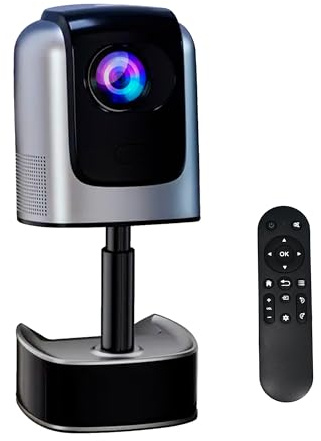 Proyector 4K, Seelumen S600, Proyector Cine en casa con Android, 10.000 Lúmenes, 250 ANSI, Auto Keystone, Keystone 4D, WiFi 5G, Incluye tripode Ajustable en Altura, HDMI, AV, Audio 3.5, AndroidTV