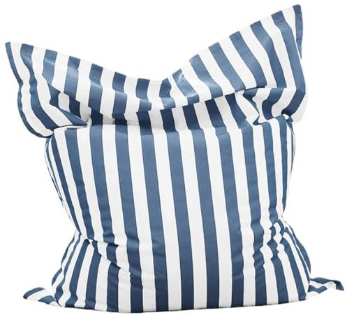 SXBCyan Housse de Pouf Extérieur (sans Remplissage) Flottant Pouf Chaise pour Piscine – Grand fauteuils Poire Bean Bag Cover Confortable Extérieur Et Intérieur(Dust Blue-Stripe)