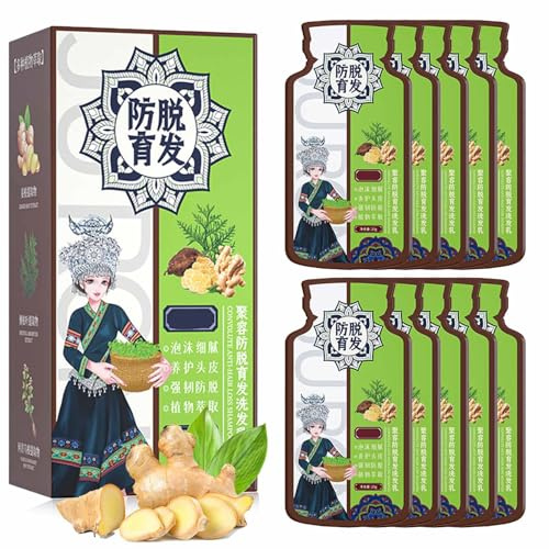 Bisienya Ginger Plant Extract Anti-Hair Loss & Dandruff Control Shampoo for Hair Growth