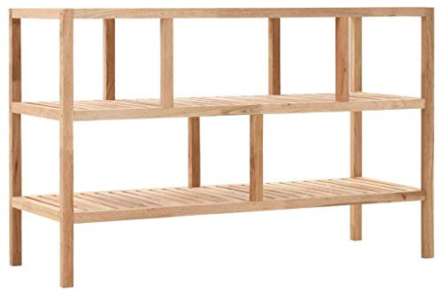 ZEYUAN Estantería de Cuarto de Baño, Estantería Baño, Estanteria Peque?a, Estanteria Baño Lavabo, Mueble Baño, 100x40x65cm Madera Maciza de Nogal