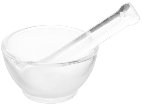 ORFOFE Mortier Et Pilon Verre Pour Broyer Médicaments Pilules Et Produits Chimiques Bol De Broyage Avec Pilon