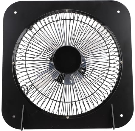 VGEBY Solar-Abluftventilator, Solarpanel-Abluftventilator, Hocheffizienter Solarbetriebener Ventilator, Monokristallines 20-W-Solarpanel mit 10-Zoll-Standabluftventilator für Gewächshaus