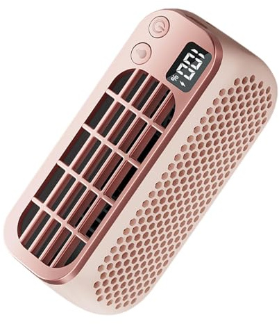 Anulely Ventilateur de refroidissement sans pales | Ventilateur de table silencieux – Chargement USB 5 vitesses réglable Ventilateur de refroidissement silencieux sans pales avec veilleuse pour le