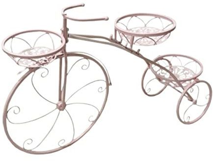 CCYENG Pflanzenständer Pflanzenregal Pflanzentisch Schmiedeeisen Blumenständer Fahrradform Boden Blumentopfregal Garten Balkon Dekoration Pflanzenhalter Blumenständer