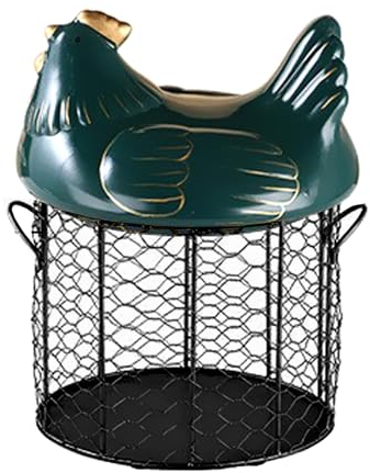 LSFYYDS Huevera de alambre, cesta para huevos, cesta para huevos de metal, soporte de encimera de cocina, porta huevos de alambre para el hogar, accesorio de cocina (4)