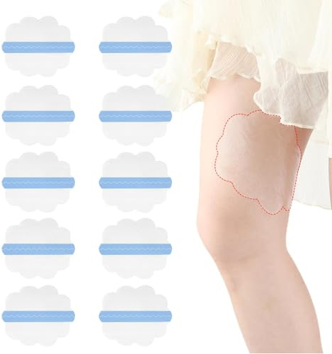 Lot de 10 pansements anti-frottement en forme de fleur pour la cuisse - Protection invisible des jambes pour l'intérieur de la cuisse supérieure
