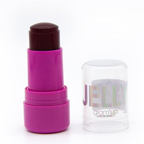 Glam'Up Paris Stick Jelly Blush - Fard per guance Stick a lunga tenuta, modulabile, texture gel, 6 grammi, n. 2 Berry