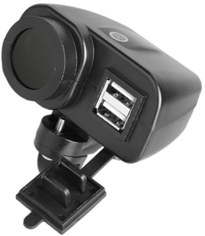 Garneck 1Pieza Cargador de Teléfono para Motocicleta con Pantalla de Dual USB y Cubierta para Rápidas y ATV