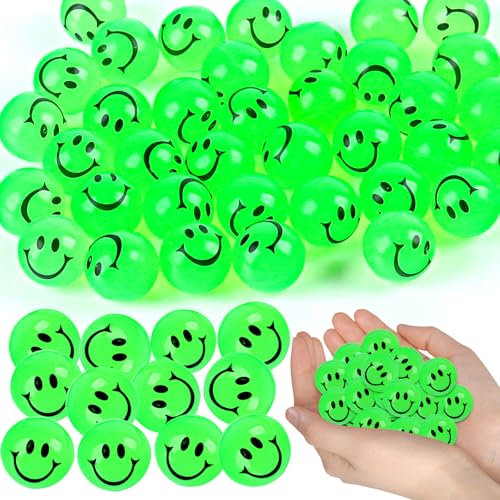 Phlognfy Pelotas Saltarinas Niños, 40 Pcs Pelotas Saltarinas Fiesta Cumpleaños Infantiles, Fluorescentes Luminosas, para Niños y Niñas Fiestas Bolsas Regalos