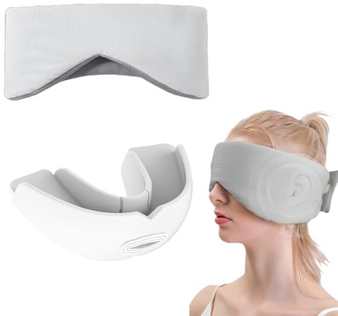 Schnarchschiene Männer & Frauen-Anti Schnarch Schiene mit Schlafmaske,Schnarchstopper gegen Schnarchen mit Atemöffnung,Schnarchen Stopper