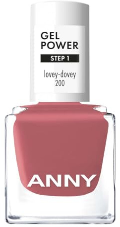 ANNY Gel Power Nail Polish, Gel-Farb-Nagellack, Warmtoniges Rosenrot | Brillanter Glanz, Bis zu 12 Tage Halt, Splitter- & kratzresistent, Ohne UV-Lampe, Lovey-Dovey, 8ml