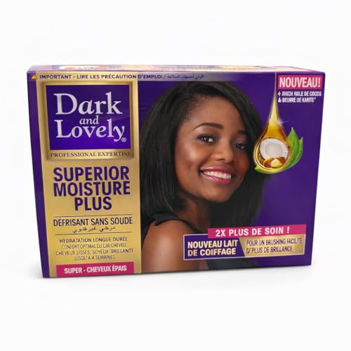 Dark and Lovely Superior Moisture Plus | No Lye Relaxer | Super for Coarse Hair | Enriched with Coconut Oil