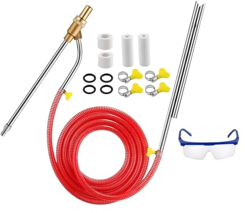 Milageto Kit di sabbiatura per idropulitrice, Accessorio per sabbiatrice a Umido, Macchina per sabbiatura, Robusto Attacco rapido da 1/4 di Pollice Multiuso, Rosso