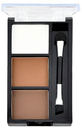 Palette Sourcils 2 en 1 Poudre & Cire Gel à Sourcils Waterproof Longue Tenue Facile à Colorer, Résultat Naturel Avec Pinceau et Miroir (#1)