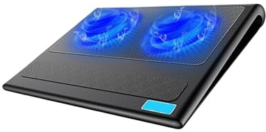 Silents Operations - Almohadilla de refrigeración para portátil de 12 a 16 pulgadas, base antideslizante, altura ajustable y doble puerto USB que garantiza un soporte ajustable de refrigeración