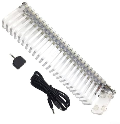 Autilyshop KS25 Musikanalysator-Set mit 16-Segment-VU-Tower-Display, 8 Modi, 6-farbige LEDs für Audio-Visualisierung, für PC-USB und 3,5-mm-Line-Out