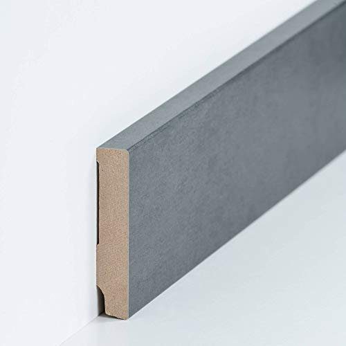 Battiscopa Celle 80 x 16 mm MDF laminato | 721.1680.46 – Colore: acciaio naturale
