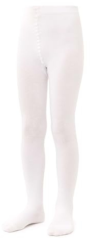 STEVEN Medias de algodón lisas y suaves para niños/Altura 68 cm-158 cm/Perfectas para los días más fríos/Opacas/Medias de niños/Unisex/Edad 0-11/Blanco/68 cm-74 cm