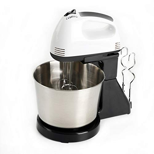 POOPFIY 1500W Professionnel électrique Batteur 10 Vitesse puissante à Main Fouet Oeuf crème Salade gâteau Batteur Mixe, Inclure Beaters et de pâte à Crochets,Noir