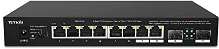 Tenda TEM2010F Switch non gestito multi-gigabit a 10 porte 2.5G, 2 porte SFP, VLAN, aggregazione statica, compatibile con dispositivi 2.5G, capacità di commutazione 50 Gbps, montaggio a