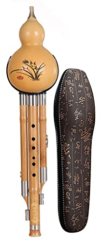 Mobkid Hulusi Musikinstrument C Down B Cucurbit Grundschule Anfänger Zero-Based Entry Musikinstrument Boxed (Color : Brown, Size : C-Key)