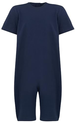 SpecialKids.Company Adults Adaptive Jumpsuit, Short Sleeve Short Leg | Adaptive special needs jumpsuit for adults with dementia, zip back, short sleeve, short leg, anti strip, tagless, soft cotton