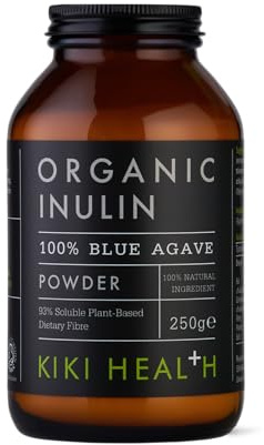 KIKI Health Organic Inulin Powder | Digestive Wellness Prebiotic Dietary Supplement for Gut Health and Regularity | 93% Plant-Based Soluble Fibre for Digestive Comfort | Wheat and Gluten-Free - 250g