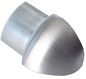 Dalsys 5x angolo esterno per profilo piastrelle 10mm, profilo quarto di cerchio in acciaio inox spazzolato