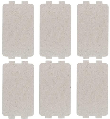 Hoja de mica,6PCS Microondas de hoja platada, Líder del horno de microondas Líder del panel Líder de panel Accesorios de reparación de la hoja de panel para microondas de cocina (117 x 65 mm)