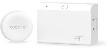 TP-Link Tapo Smart Dimmer Plug KIT, Matter Compatible, Wireless Dimmer Button, Dual Outlets, Max Power 300W, Works w/Apple Home, Alexa & Google Home, ETL Certified, 2.4G Wi-Fi, White (Tapo P135 KIT)