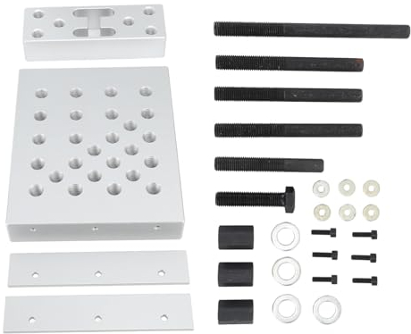 Set di Piastre di Supporto per Trapano Universale 30 Tonnellate, Accessori per Presse Officina, Base Stabile, Antiscivolo, Accessori per Presse Idrauliche, Installazione