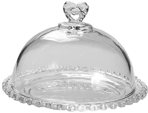 MAGICLULU Alzatina Dolci in Vetro Con Coperchio Campana Trasparente Vassoio Esposizione Torte e Dessert Per Feste Per Casa Ristorante e Cerimonie