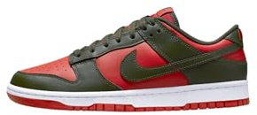 NIKE Dunk Low Retro sneakers för män, Mystic Red Cargo Khaki, 46 EU