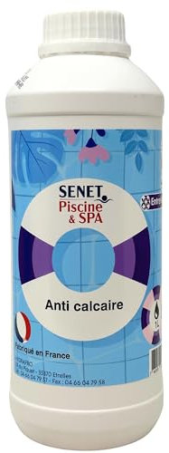 Anti-Calcaire Spa – Anti Calcaire pour Spa et Piscine/Action préventive sur la Formation du calcaire, Fabriqué en France, Bidon 1L