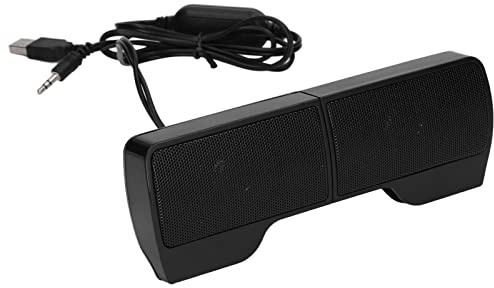 TOPINCN USB-betriebene Laptop-Lautsprecher mit Bildschirmclip, Hi-Fi-Stereo-Soundbar, USB-Computer-Lautsprecher für Monitor, Notebook, Tablets, TV