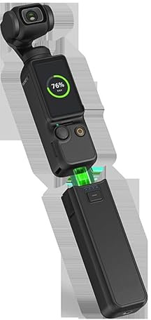 Pocket 3 batterihandtag, bärbart powerhandtag powerbank inbyggt 4 500 mAh batteri, mobilladdare med 1/4 gängport för DJI OSMO Pocket 3 Gimbal kameratillbehör