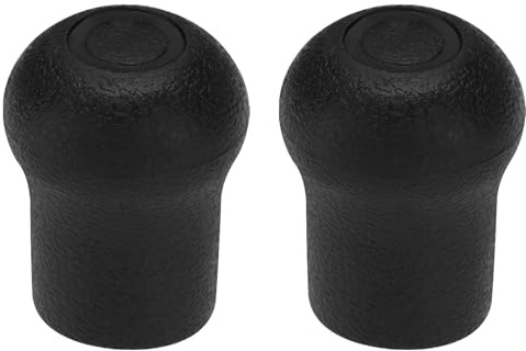 eMagTech 2 Stück PVC-Angelruten-Endkappen Schutzkappen-Enden Geeignet für Angelrutenbau-Reparaturen DIY-Angelruten-Enden Schwarz 45,5 X 35 Mm
