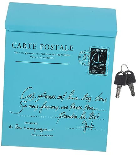 UKCOCO Cassetta Postale Da Parete in Ferro Cassetta Postale Vintage Organizzatore Di Posta Sospeso Con Serratura