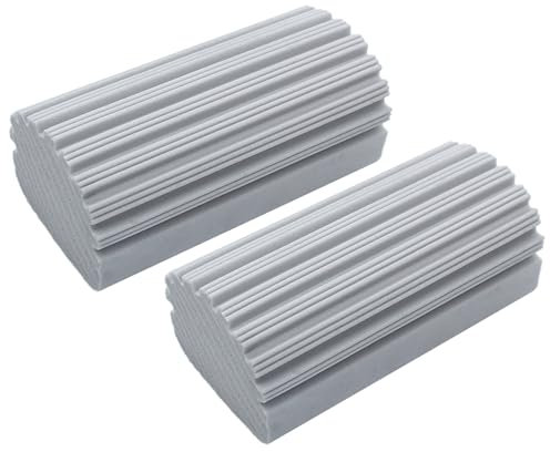 2 Pezzi Grigio spugne cucina,Spugna multiuso spugna piatti, riutilizzabili,spugna polvere Lavabili,ideale per la pulizia vetro,persiane,specchi