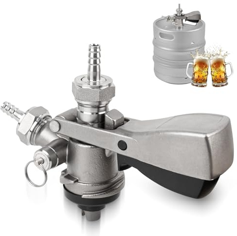 Tesmotor Tapón de barril tipo S G5/8, rosca con válvula de sobrepresión, acero inoxidable 304, grifo de cerveza para sistema de elaboración en casa, bares, restaurantes y celebraciones familiares