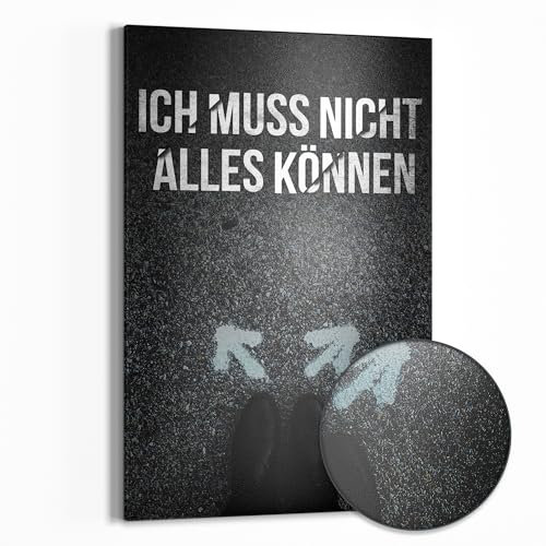 DEQOART Metall Magnettafel | 40x60 cm cm groß | Motiv Weg der Selbstliebe | Whiteboard für alle Magnete | Magnetboard Wand-Tafel für Küche & Büro | Design Magnetwand Pinnwand magnetisch