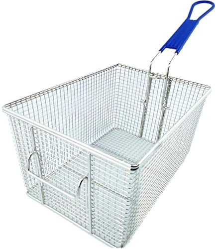 Générique Panier à friture carré en Acier Inoxydable, Filtre pour friteuse Commerciale, Panier à Frites en Maille pour Cuisine de Restaurant, 28 x 20 x 15 cm