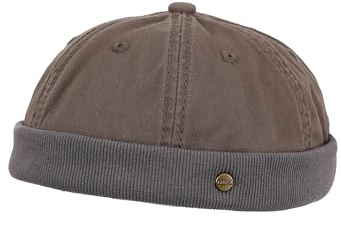 Balke Lakota Herren & Damen Dockercap Bikermütze Hafenmütze Docker Fischermütze 3815048, Farbe:Grau