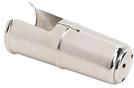 Haofy Nickelplated Mouthpiece for Saxophone Clarinet BB High Clay Clearinette, Flute Head Cap, 21 G Weight, Silver Color