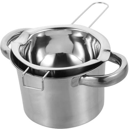 GLEAVI 1Set Stainless Steel Double Boiler Pot Chocolate Candy Melting Bowl Multi Functional Butter Heating Pot for Cheese and More Lightweight