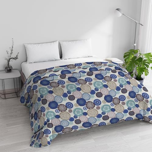 Trapunta Invernale Imbottita Letto Matrimoniale 250x245cm DoubleFace BASIC fantasia MURRINE, Made in Italy - Piumino Reversibile in morbida Microfibra 200gr/mq - Piumone Lavabile in Lavatrice